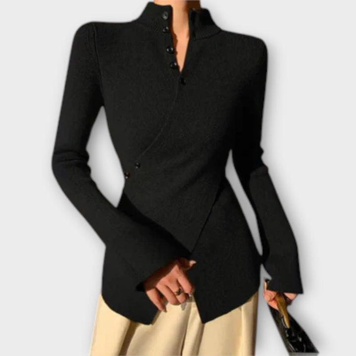 Imogen | Sophisticated Knitted Cotton Sweater for a Chic Look