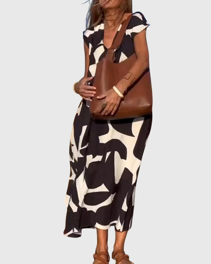 Clementine - Casual V-Neck Dress