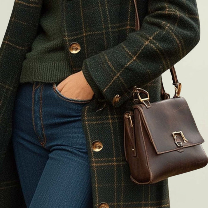 Charlotte | Classic Plaid Wool Coat