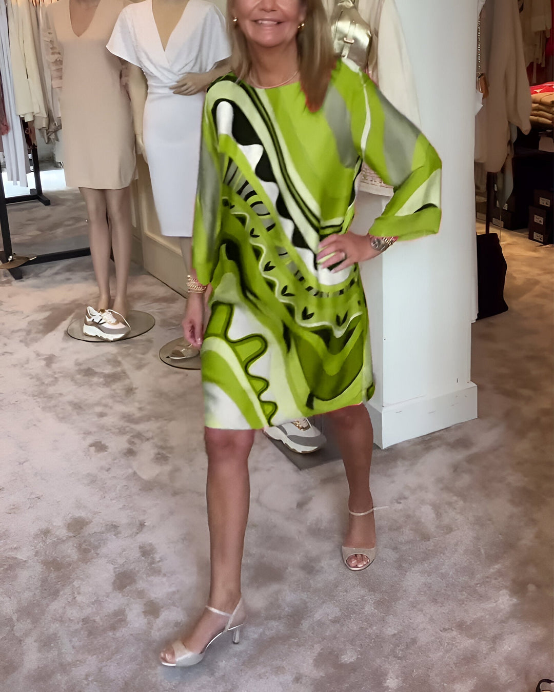 Luna - Printed Midi Dress