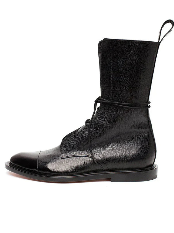 Victoria | Polished Lace Up Boots