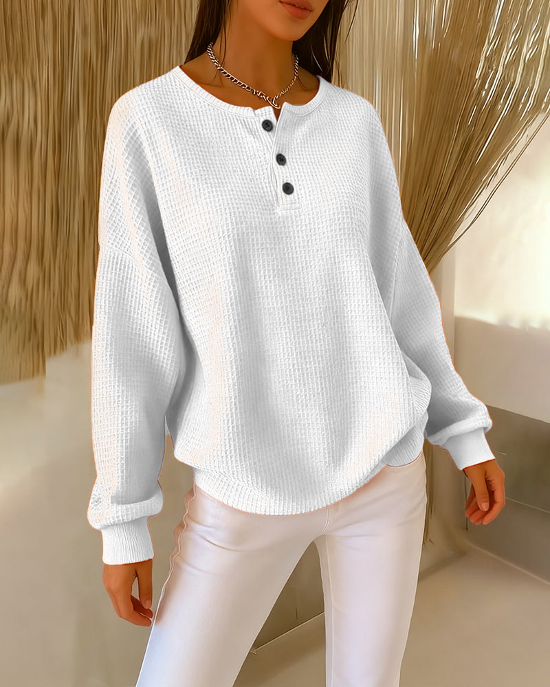 Niamh | Casual Trendy Solid Color Long Sleeve Sweatshirt