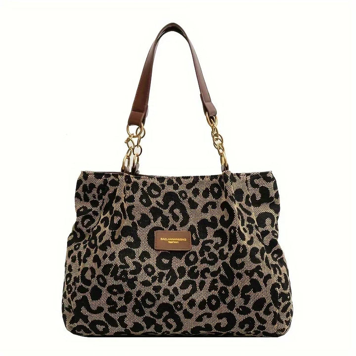Poppy | Elegant Leopard Charm Tote