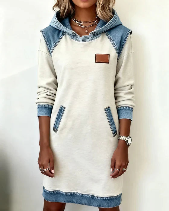 Asha - Casual Hooded Dress with Contrasting Style