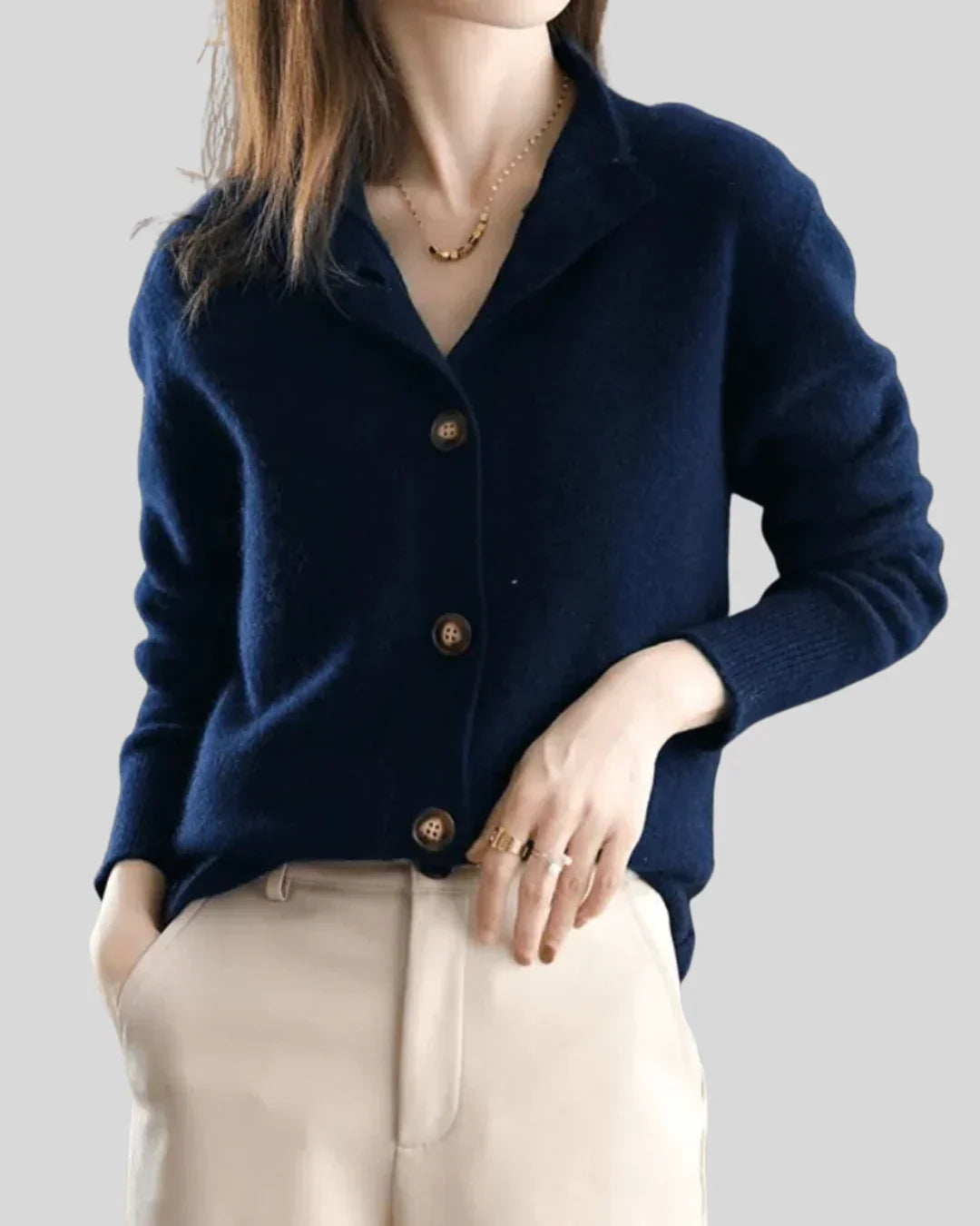 Claire | Retro Cashmere Cardigan