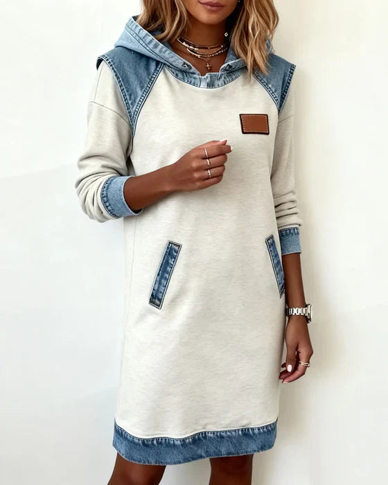 Asha - Casual Hooded Dress with Contrasting Style