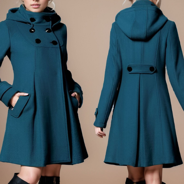 Adele  - Elegant Jacket with Double Pockets and Hood