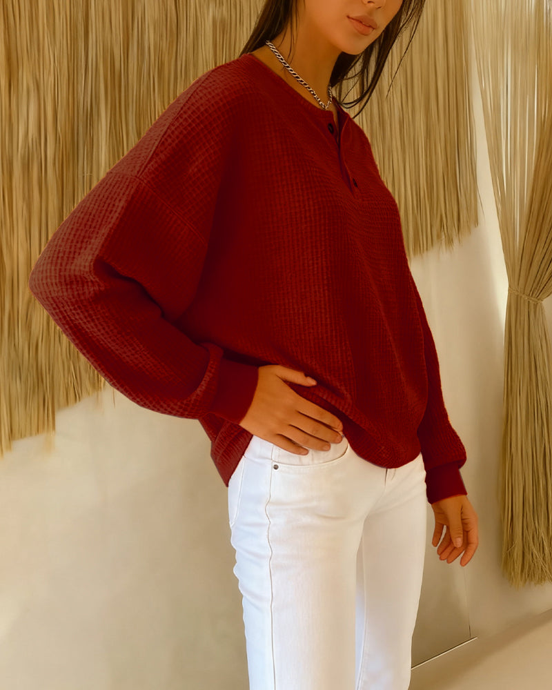 Niamh | Casual Trendy Solid Color Long Sleeve Sweatshirt