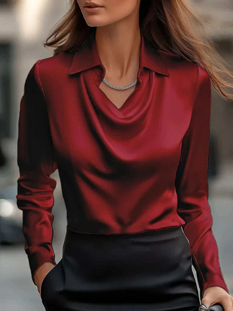 Melody | Satin Drape Blouse