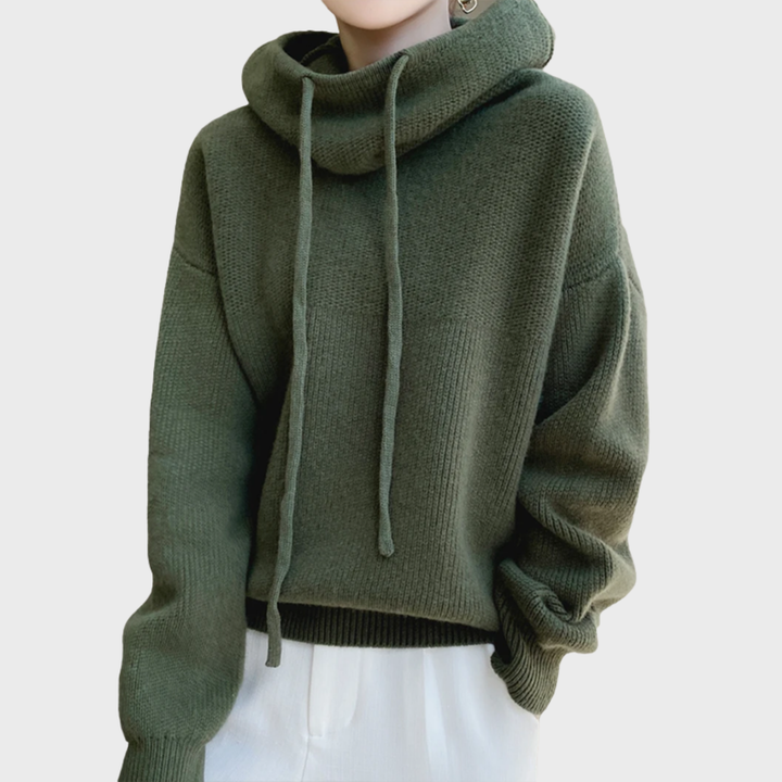 Rowan | Wool Hoodie with Drawstring for Stylish Comfort
