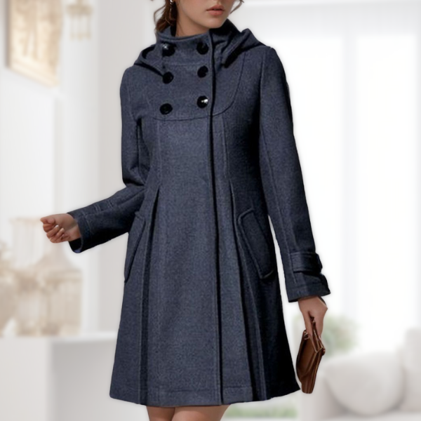 Adele  - Elegant Jacket with Double Pockets and Hood