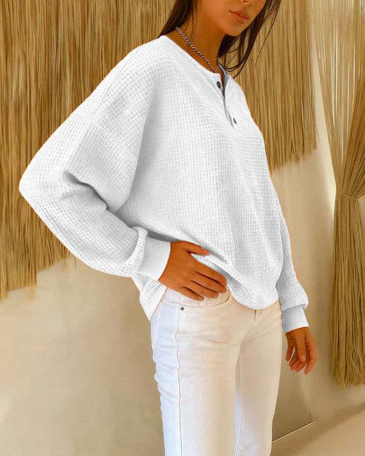 Niamh | Casual Trendy Solid Color Long Sleeve Sweatshirt