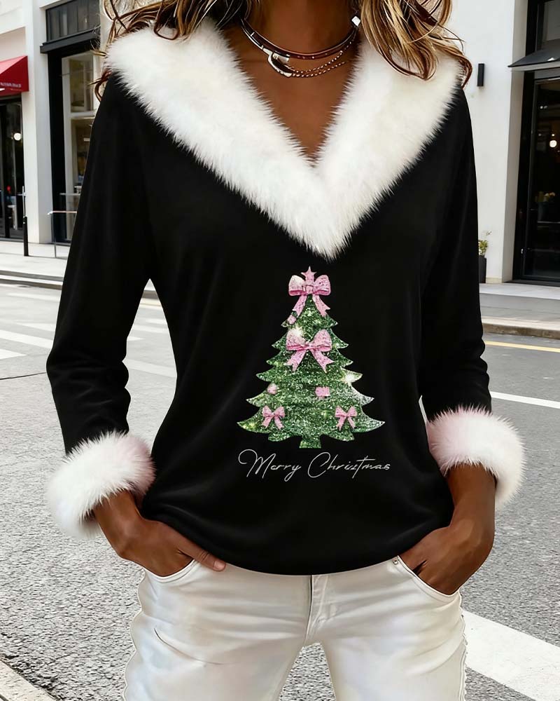 Joy | Top Grand Fur Printed Christmas