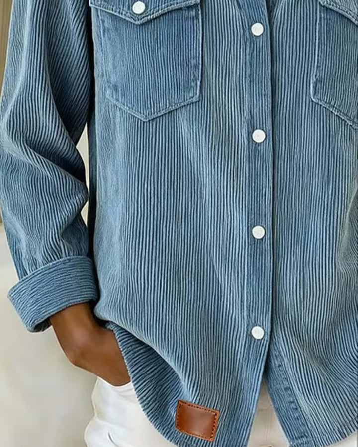 Tessa | Long Sleeve Button-Up Shirt with Lapel