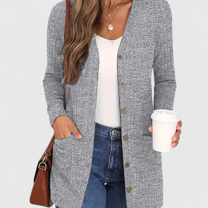 Aubrey  - Comfortable V-Neck Cardigan