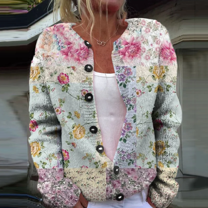 Imelda | Refined Floral Print Cardigan