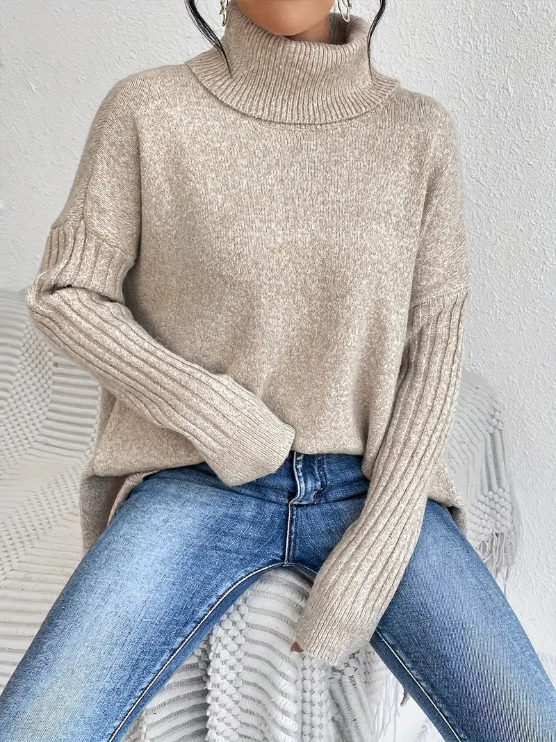 Genevieve | Elegant Long Turtleneck Sweater for Classic Warmth