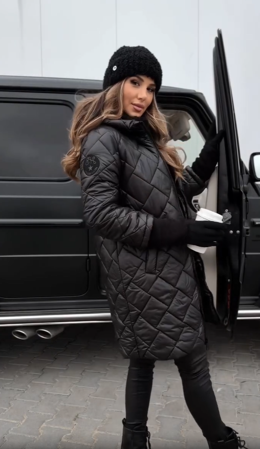 Kate | Elegant Quilted Down Jacket with Hood