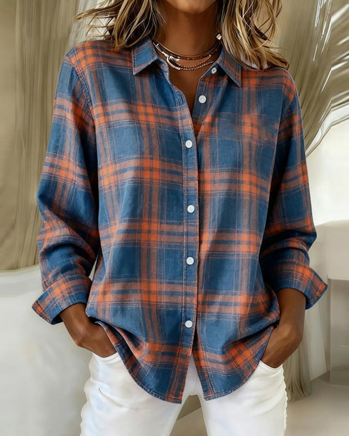 Ruth | Shirt with Plaid Pattern and Collar
