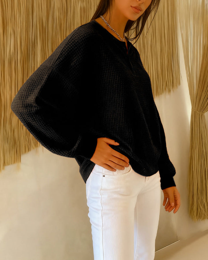 Niamh | Casual Trendy Solid Color Long Sleeve Sweatshirt