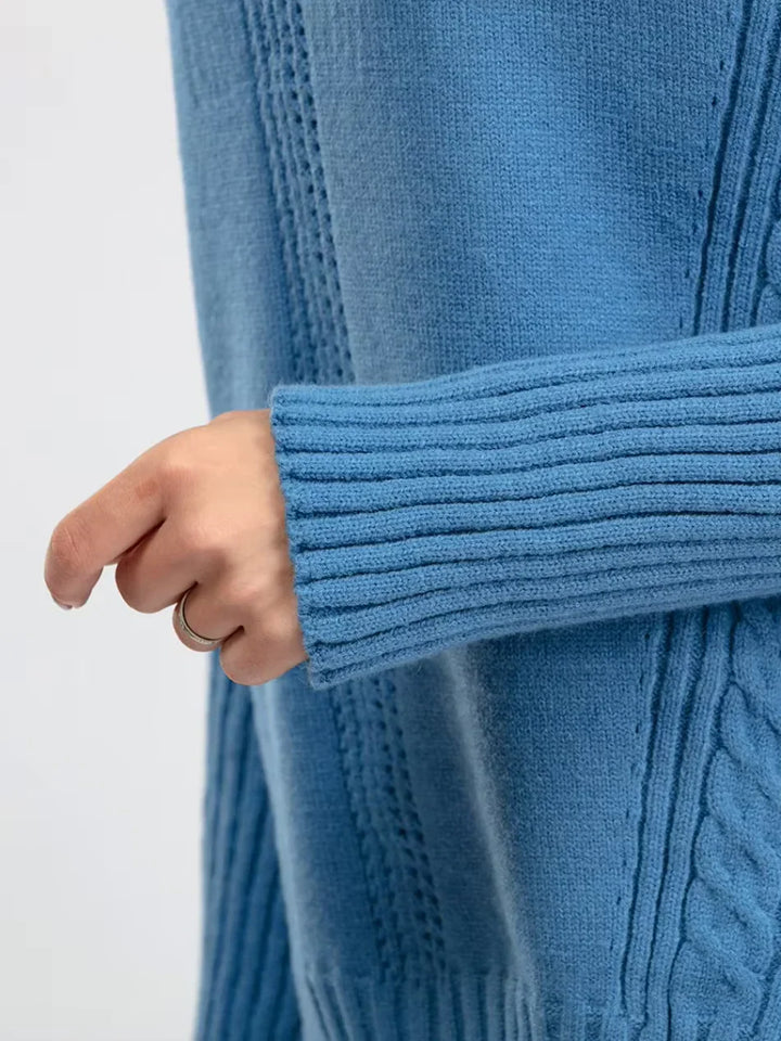 Scarlett | Elegant Knit Set with High Neck and Wide-Leg Pants