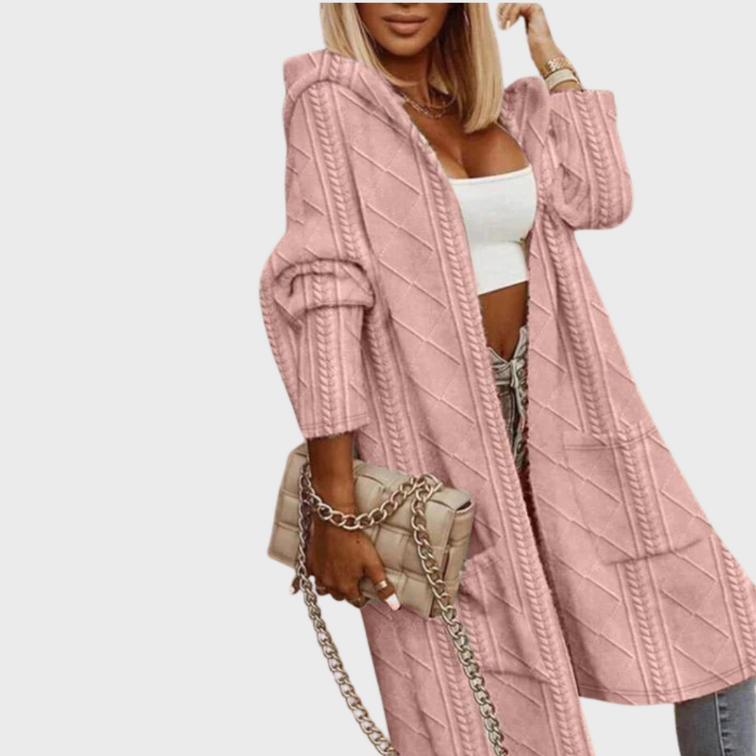 Rowena | Long Hooded Cardigan for Stylish and Cozy Outerwear
