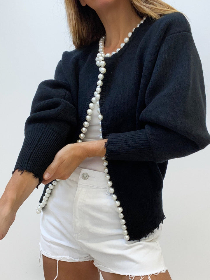 Garnet | Chic Pearl Cardigan