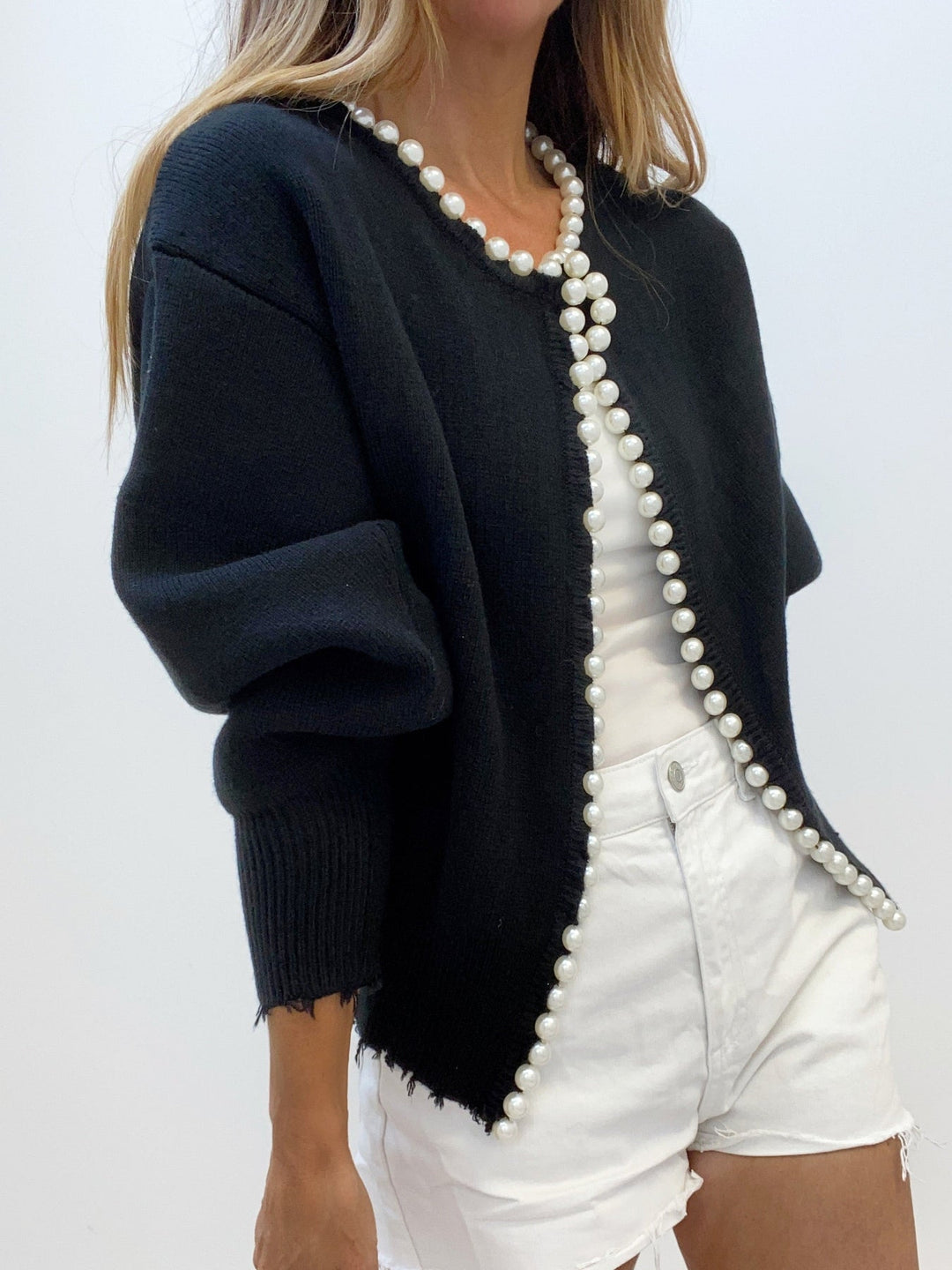 Garnet | Chic Pearl Cardigan