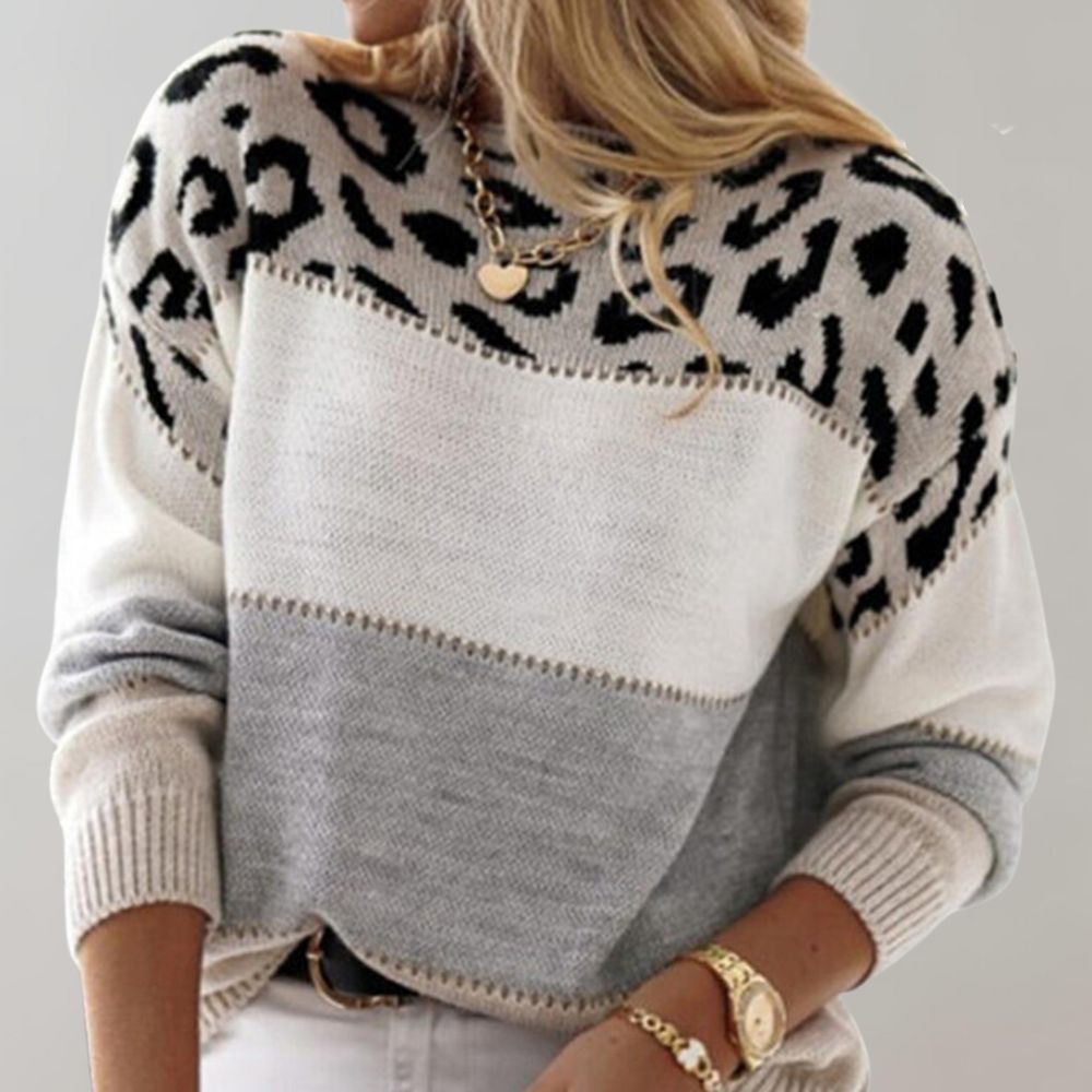 Valerie | Elegant Leopard Wool Sweater