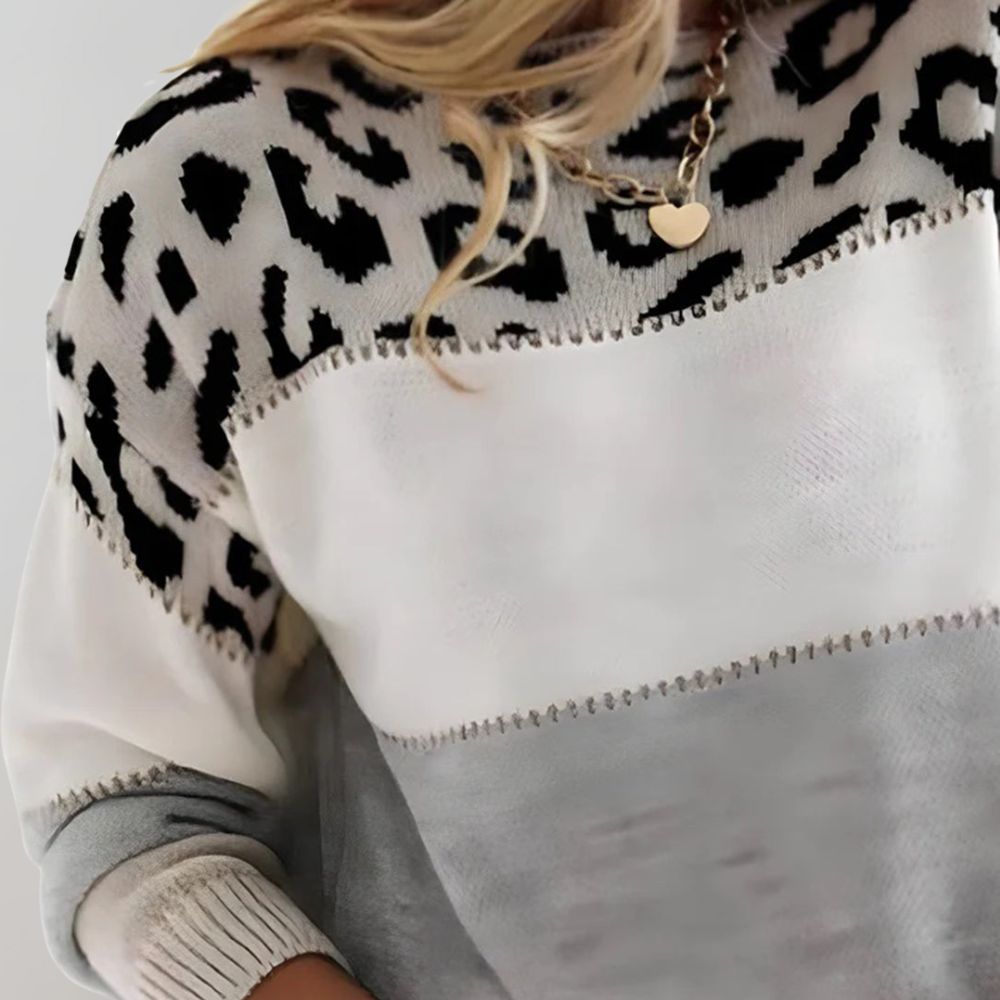 Valerie | Elegant Leopard Wool Sweater