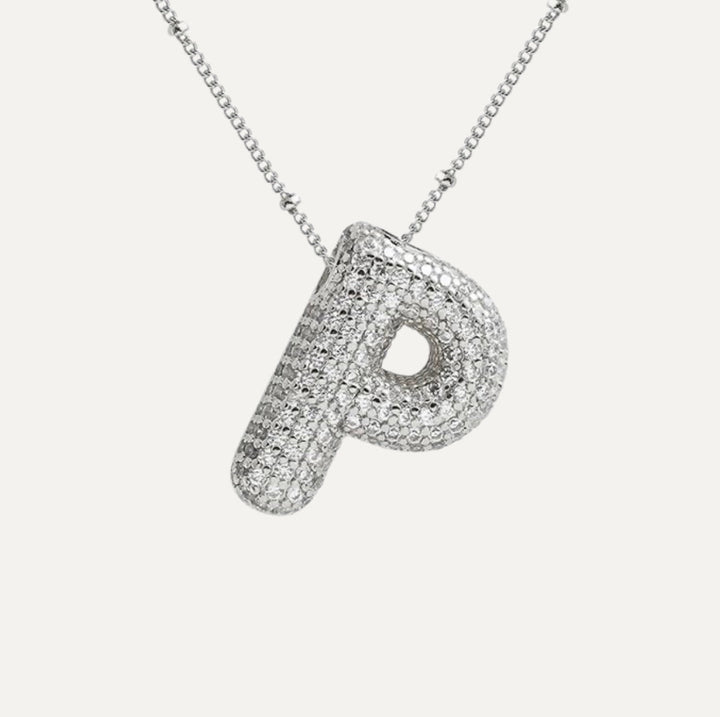 Savannah | Diamond Bubble Letter Necklace