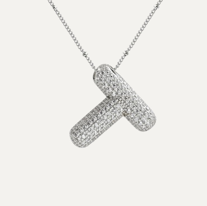 Savannah | Diamond Bubble Letter Necklace