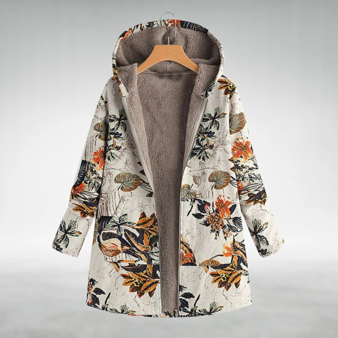 Zara  – Stylish Fleece Jacket with Floral Pattern