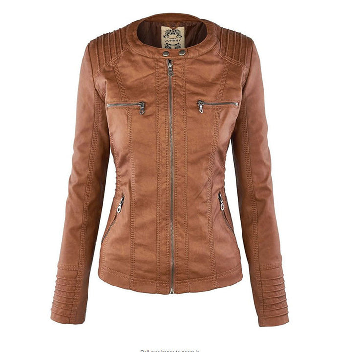 Sienna | Faux Leather Hooded Jacket