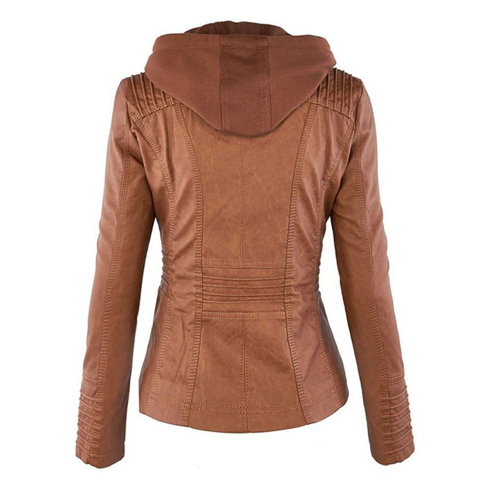 Sienna | Faux Leather Hooded Jacket