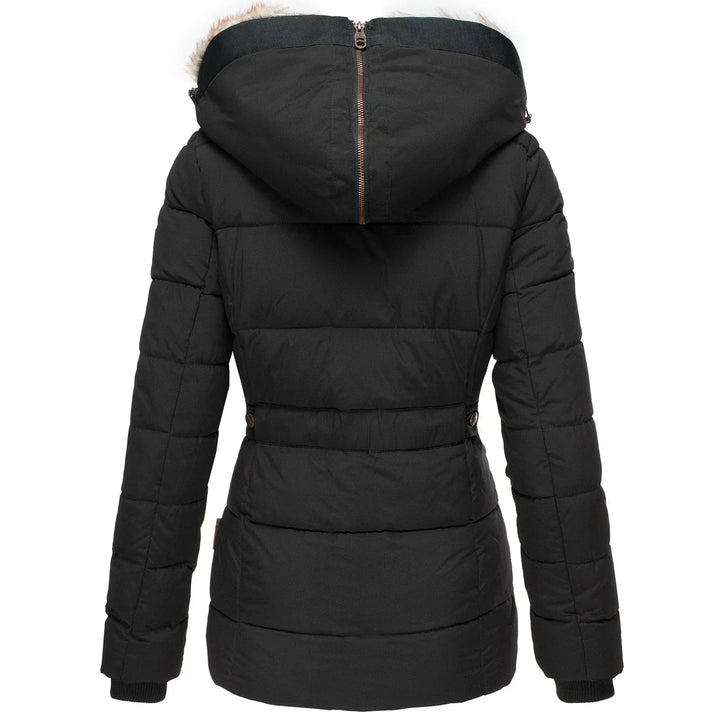 Elaine  – Winter Jacket with Fluffy Collar and Slim Fit