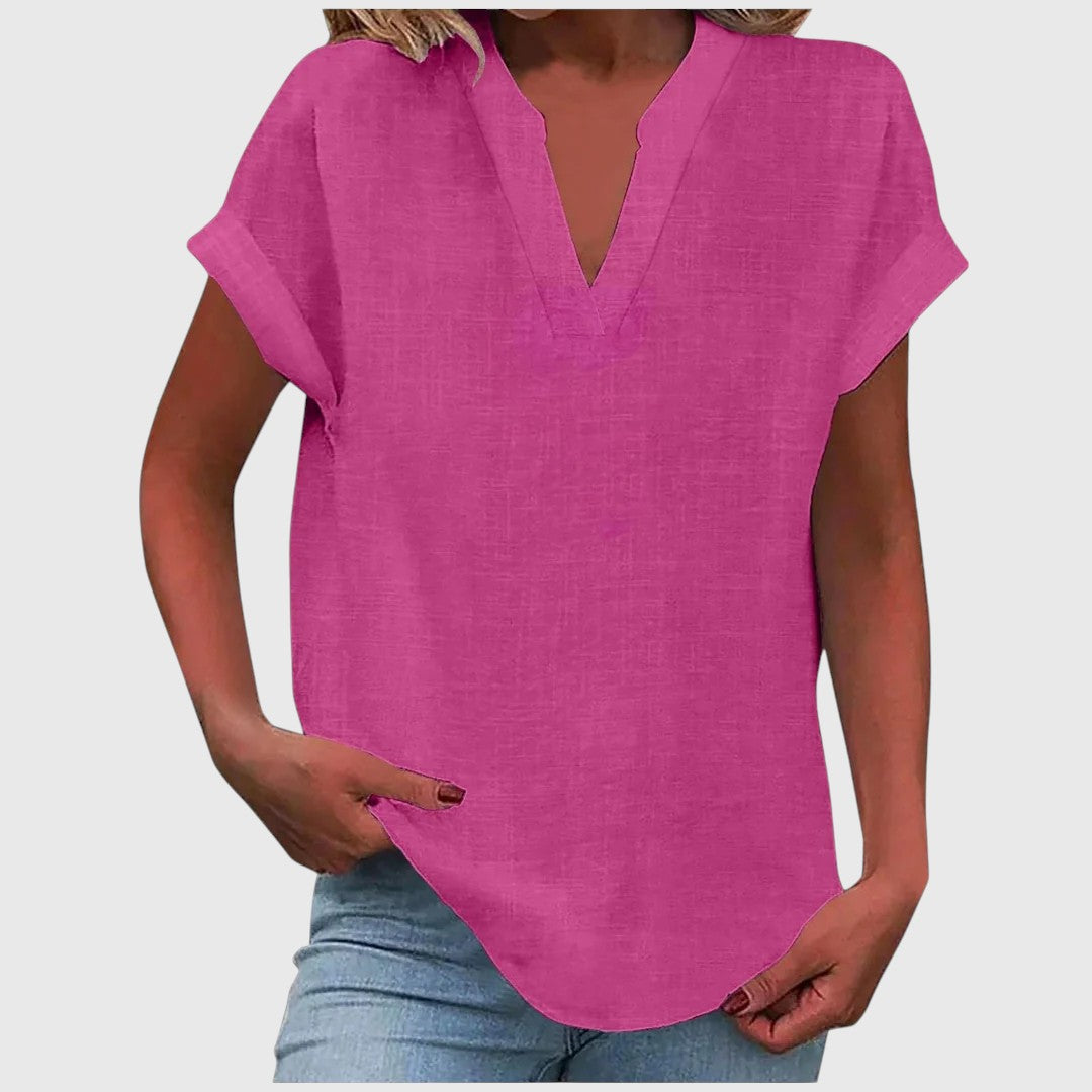 Dee - Relaxed V-Neck Blouse