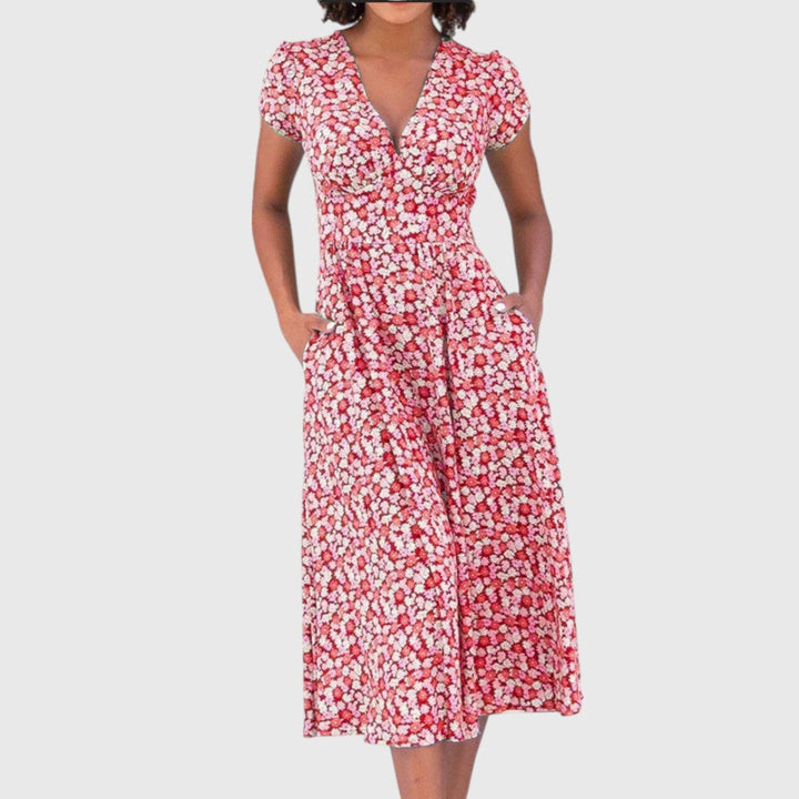 Kim - Floral Midi Dress