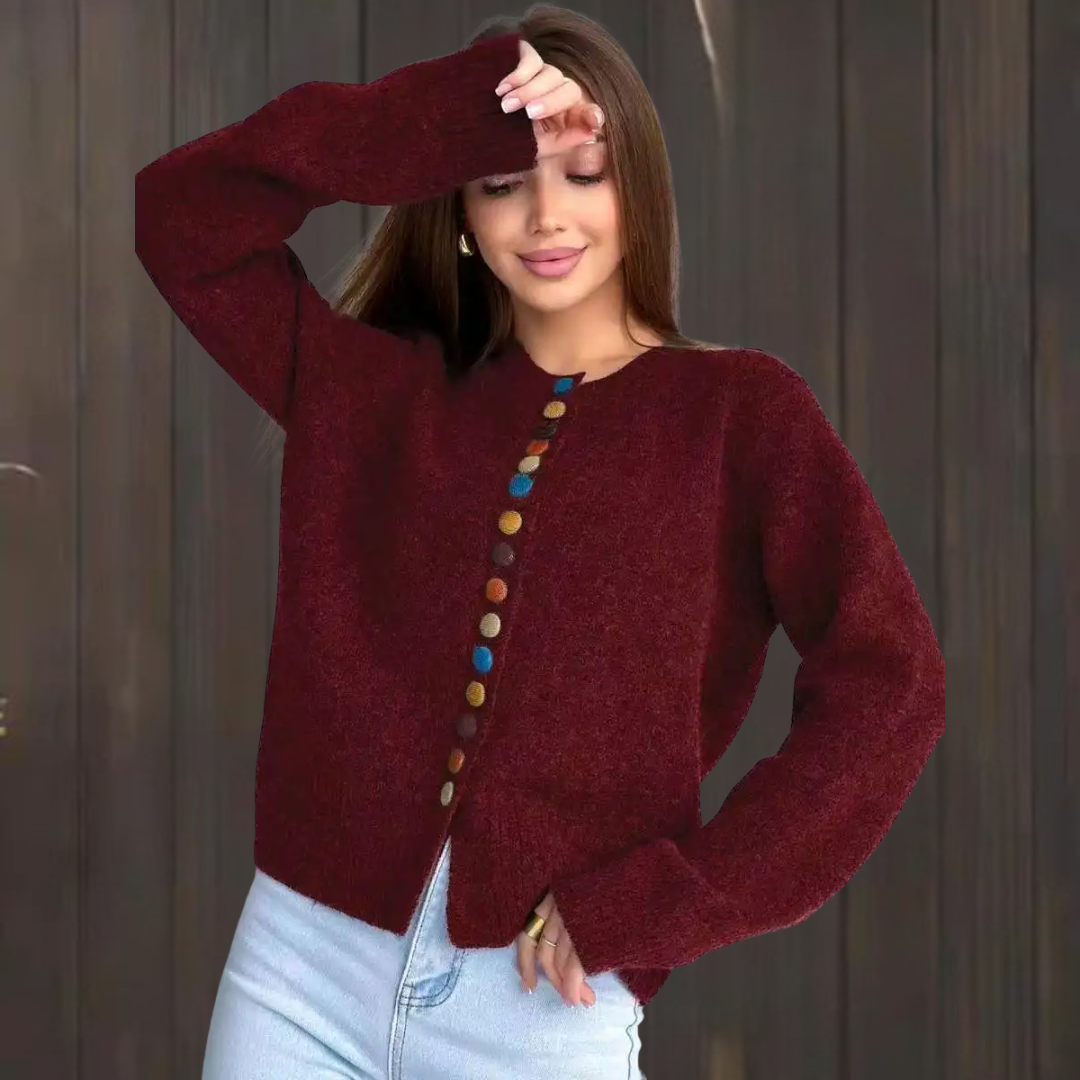 Noelle | Chic button-accent cardigan for effortless style