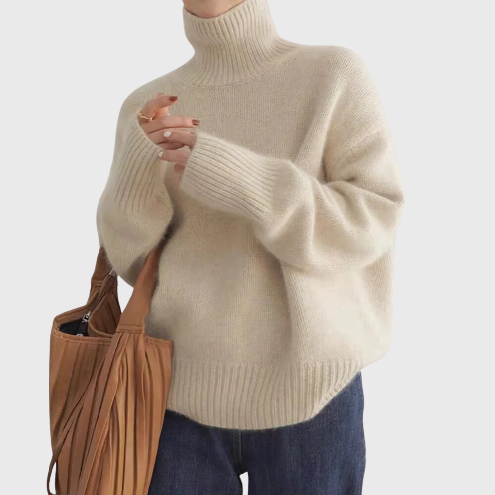 Poppy | High Neck Cashmere Sweater