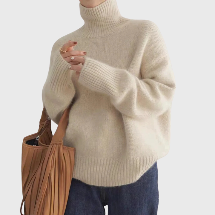 Poppy | High Neck Cashmere Sweater