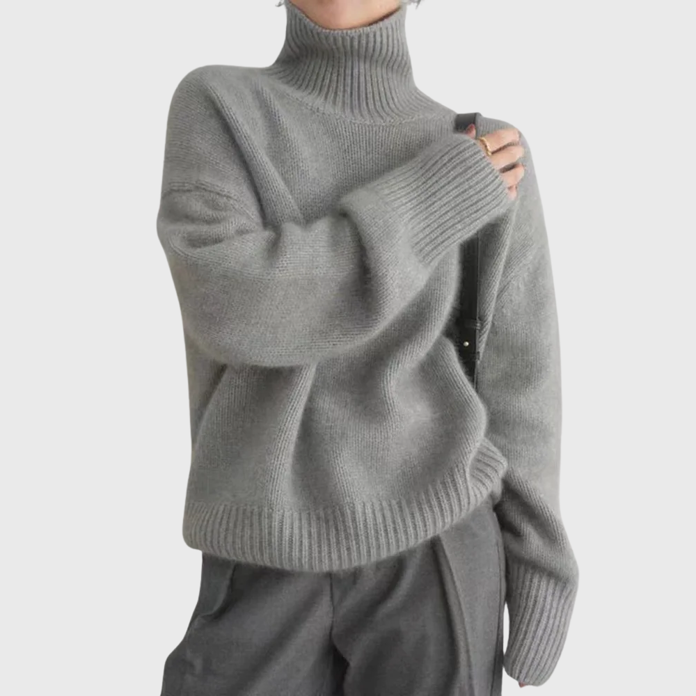 Poppy | High Neck Cashmere Sweater