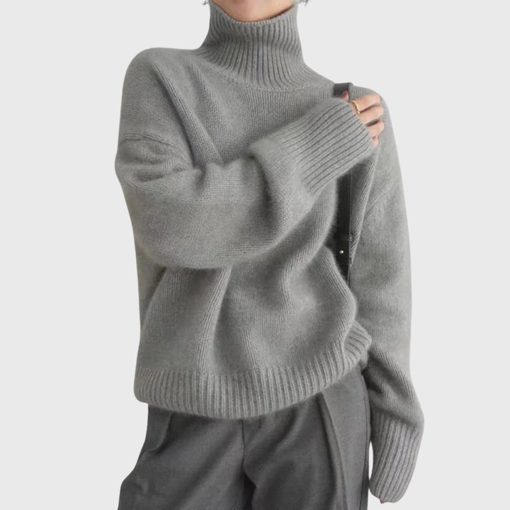 Poppy | High Neck Cashmere Sweater