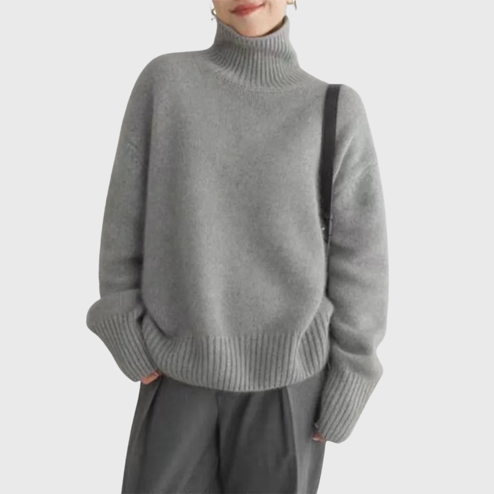 Poppy | High Neck Cashmere Sweater