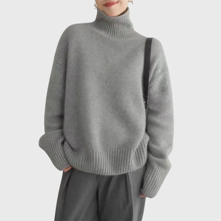 Poppy | High Neck Cashmere Sweater
