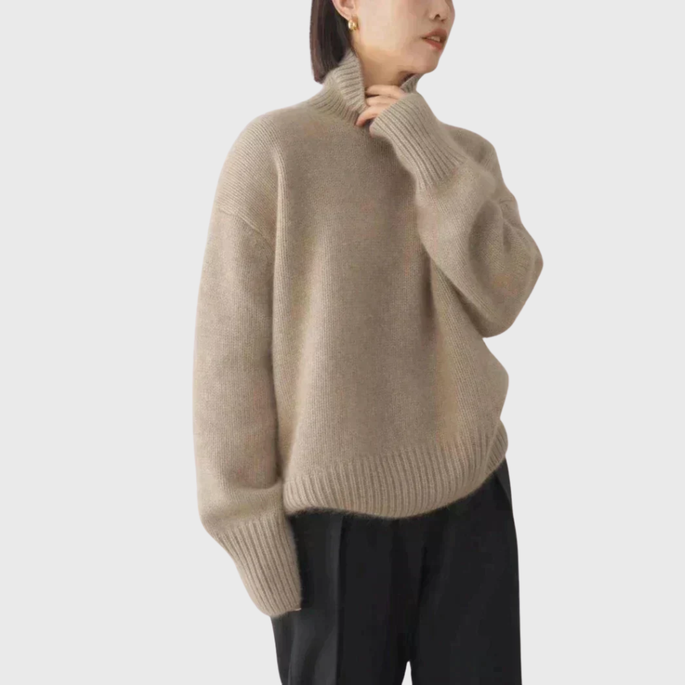 Poppy | High Neck Cashmere Sweater