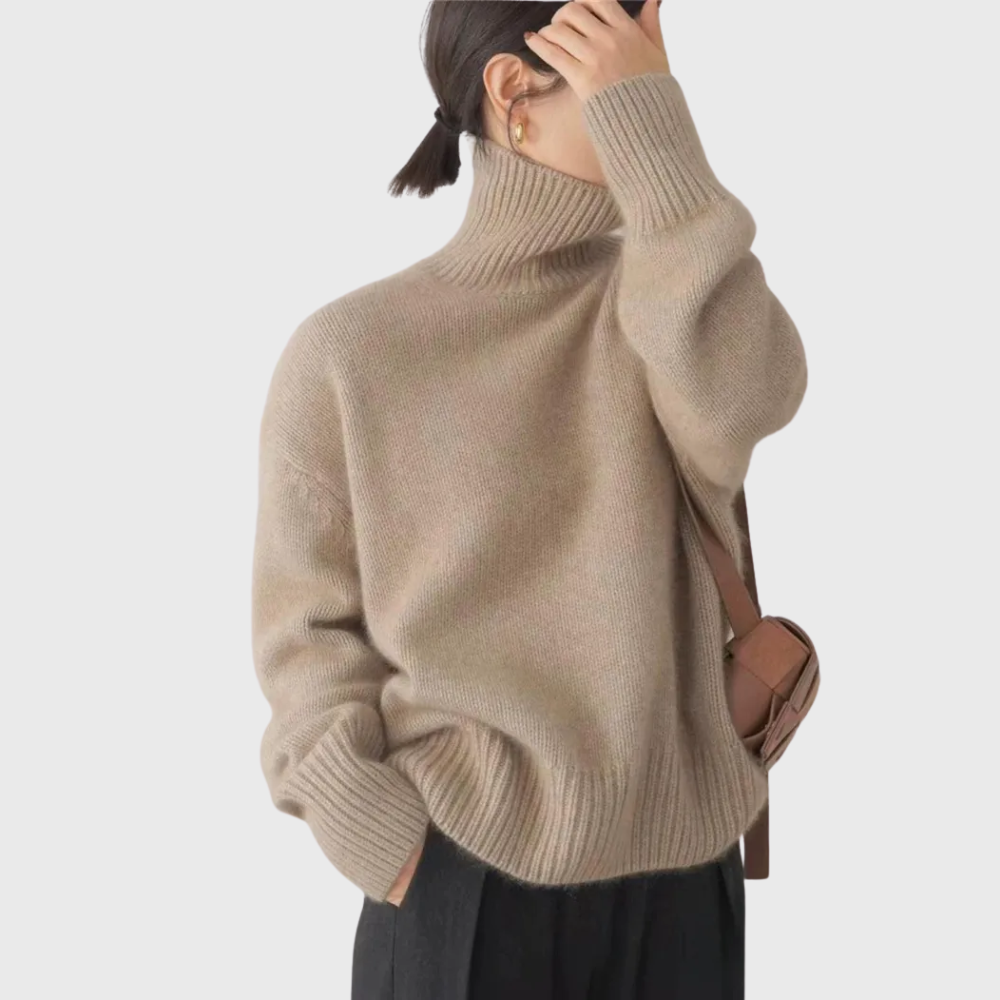 Poppy | High Neck Cashmere Sweater