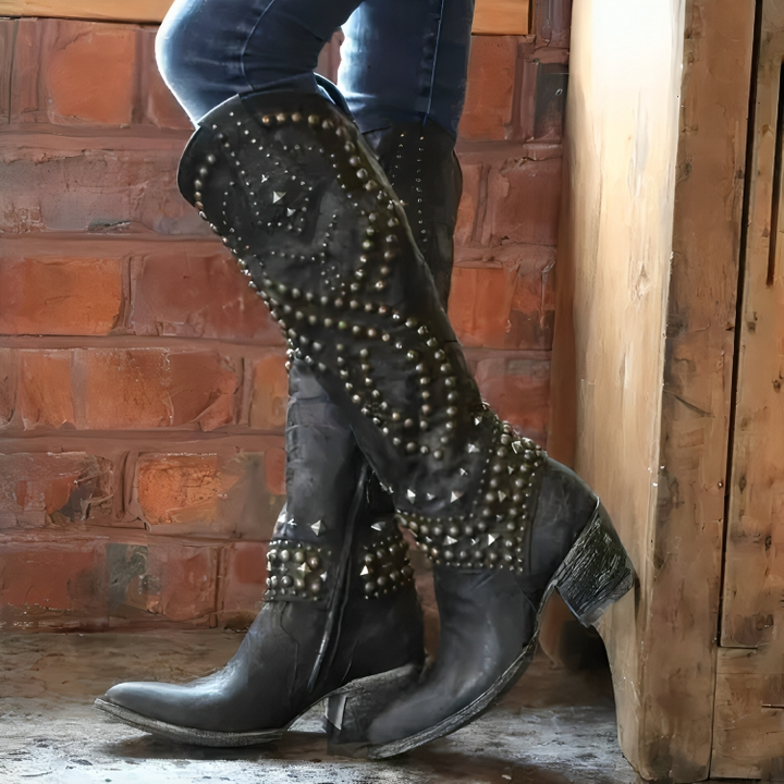 Addison - Knee-High Western Boots for an Elegant and Comfortable Style