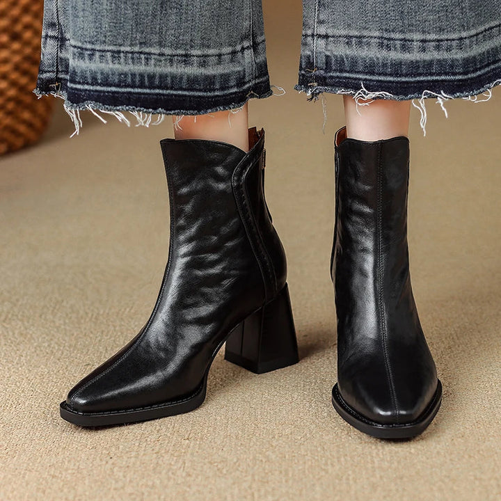 Sharon - Elegant Comfort Heel Boots