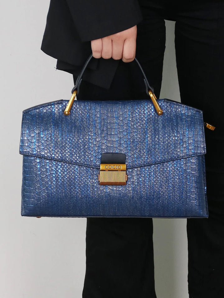 Amelia | Stylish Washable Python Tote